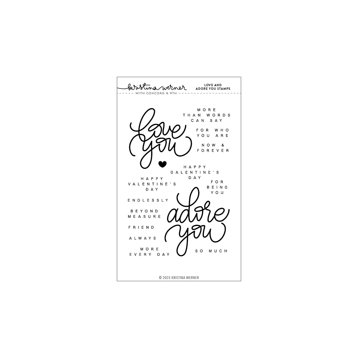 Concord & 9th (Kristina Werner) - Love and Adore You Stamp Set