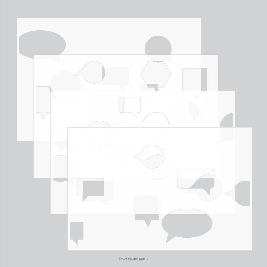 Concord & 9th (Kristina Werner) - Just Talking Stencil Pack