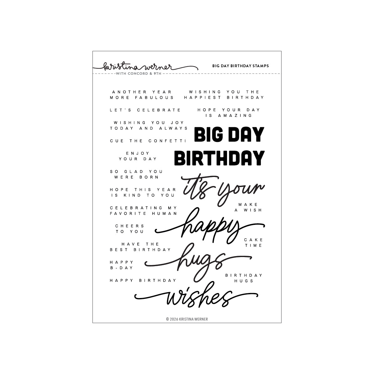 Concord & 9th (Kristina Werner) - Big Day Birthday Stamp Set