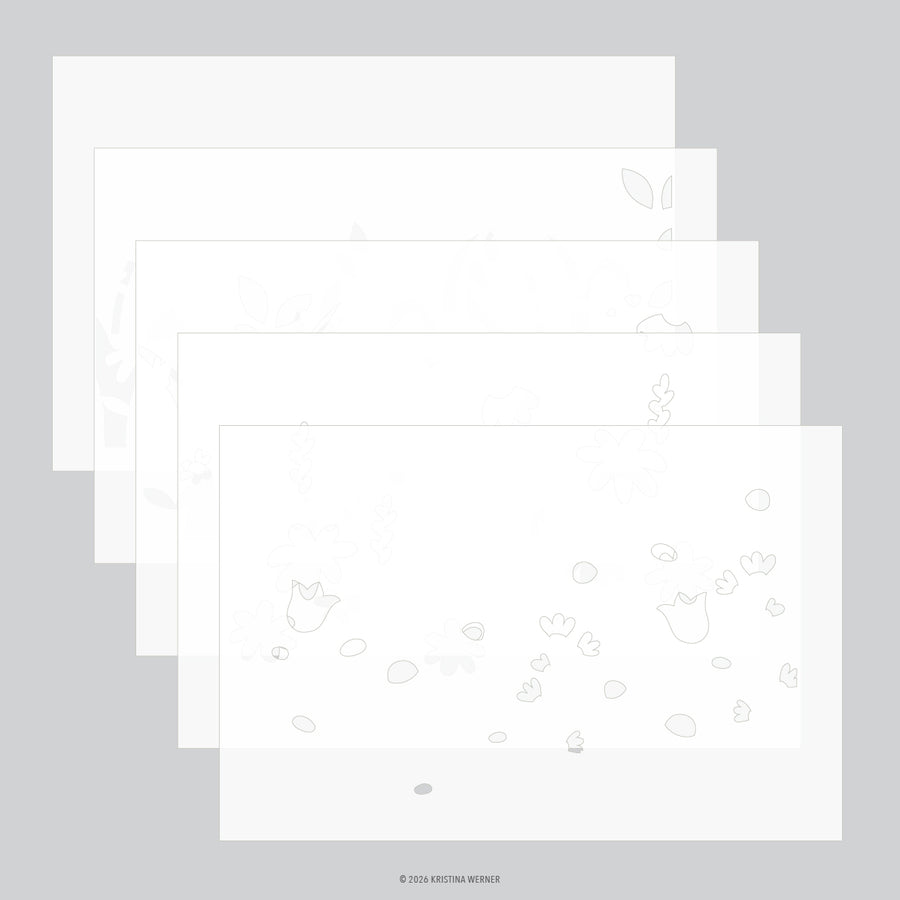 Concord & 9th (Kristina Werner) - Flower Field Stencil Pack