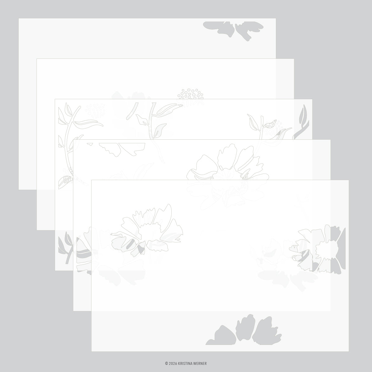 Concord & 9th (Kristina Werner) - Aubrey Blooms Stencil Pack