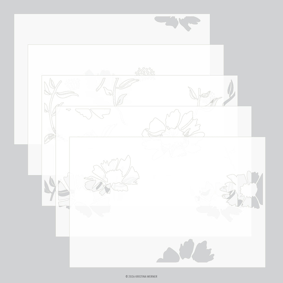 Concord & 9th (Kristina Werner) - Aubrey Blooms Stencil Pack