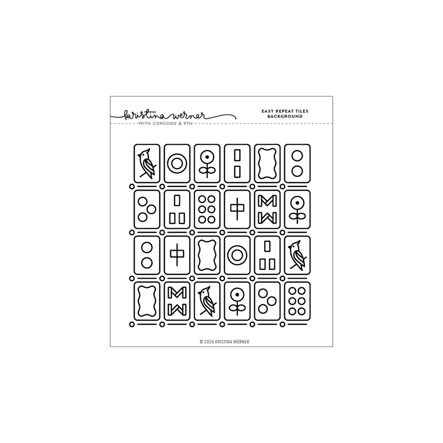 Concord & 9th (Kristina Werner) - Easy Repeat Tiles Background Stamp