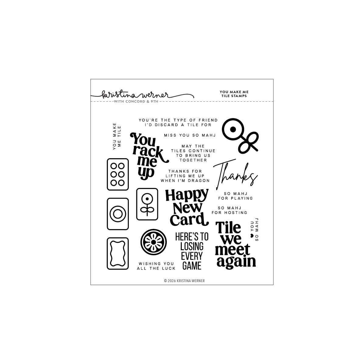 Concord & 9th (Kristina Werner) - You Make Me Tile Stamp Set