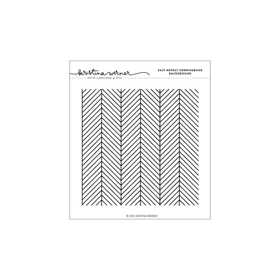 Concord & 9th (Kristina Werner) - Easy Repeat Herringbone Background Stamp