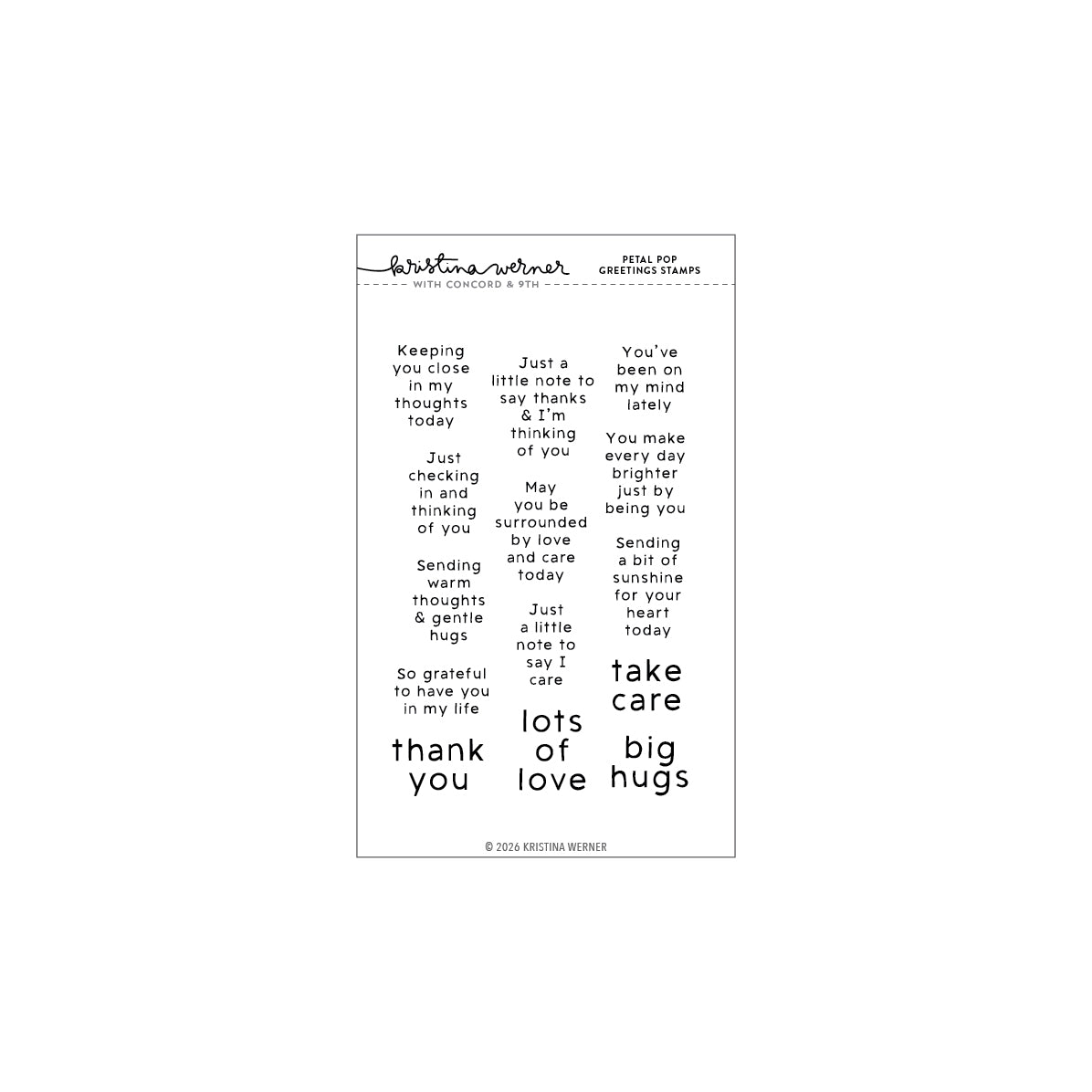 Concord & 9th (Kristina Werner) - Petal Pop Greetings Stamp Set