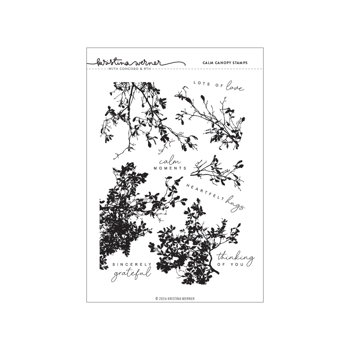 Concord & 9th (Kristina Werner) - Calm Canopy Stamp Set