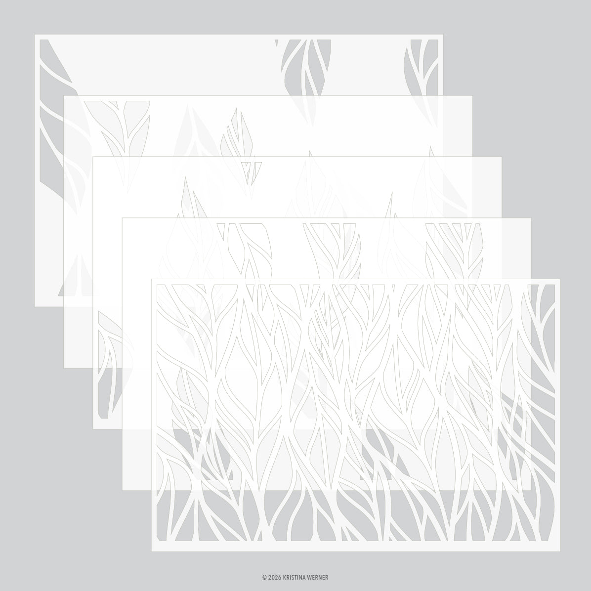 Concord & 9th (Kristina Werner) - Leaf Flow Stencil Pack