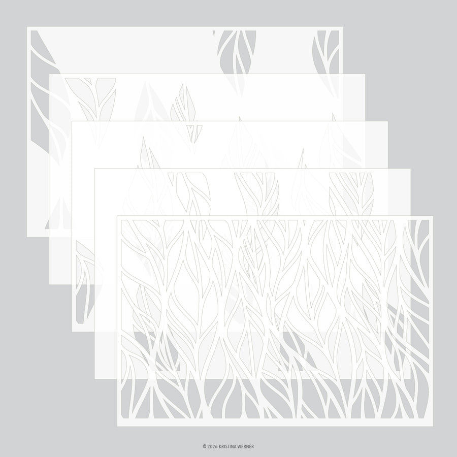 Concord & 9th (Kristina Werner) - Leaf Flow Stencil Pack