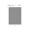 A stampof black-and-white vertical stripes with a white border and printed text at the top reading 'Kristina Werner' and 'XL BASIC STRIPES BACKGROUND'.
