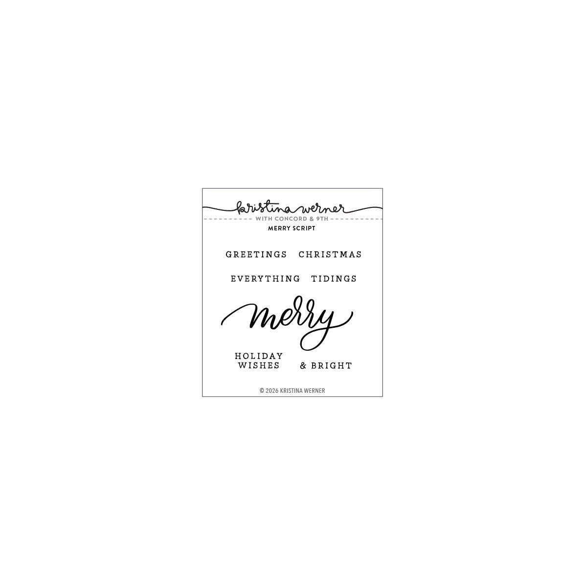 Concord & 9th (Kristina Werner) Merry Script Stamp Set