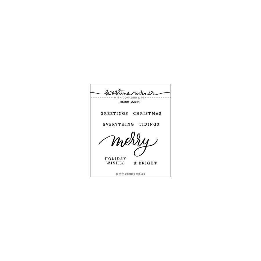 Concord & 9th (Kristina Werner) Merry Script Stamp Set