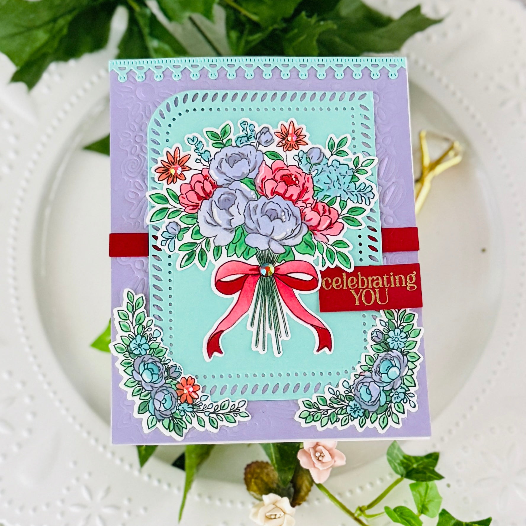 Pinkfresh Studio - Celebrate in Blooms Stencils
