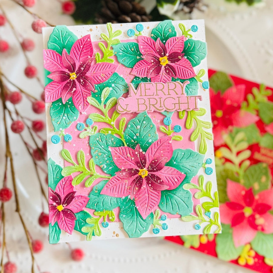 Pinkfresh Studio - Whispers of Poinsettia Stencils