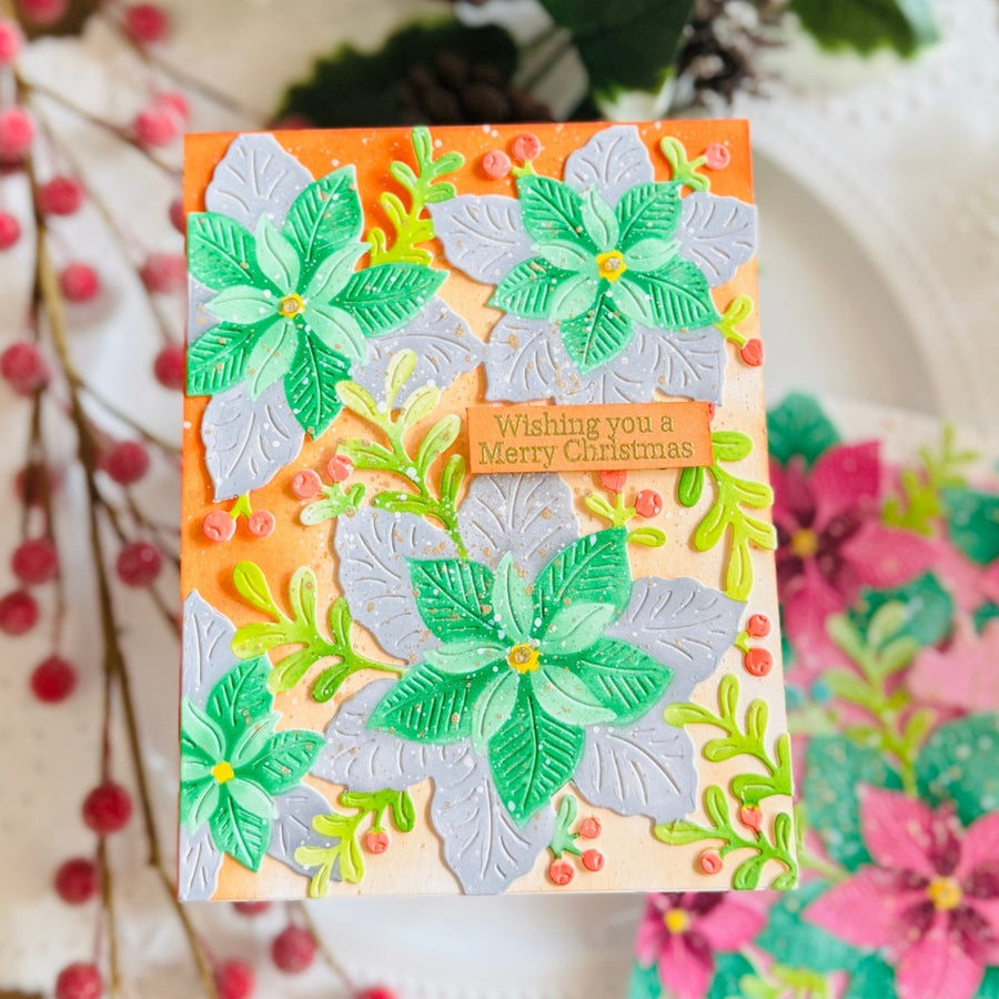 Pinkfresh Studio - Whispers of Poinsettia Stencils