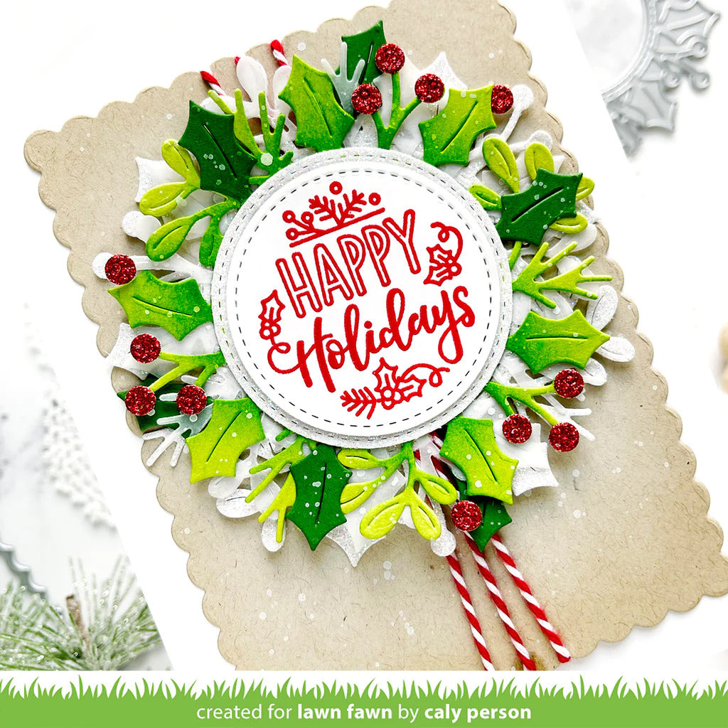 Lawn Fawn - Magic Iris Holly Wreath Add-On Dies