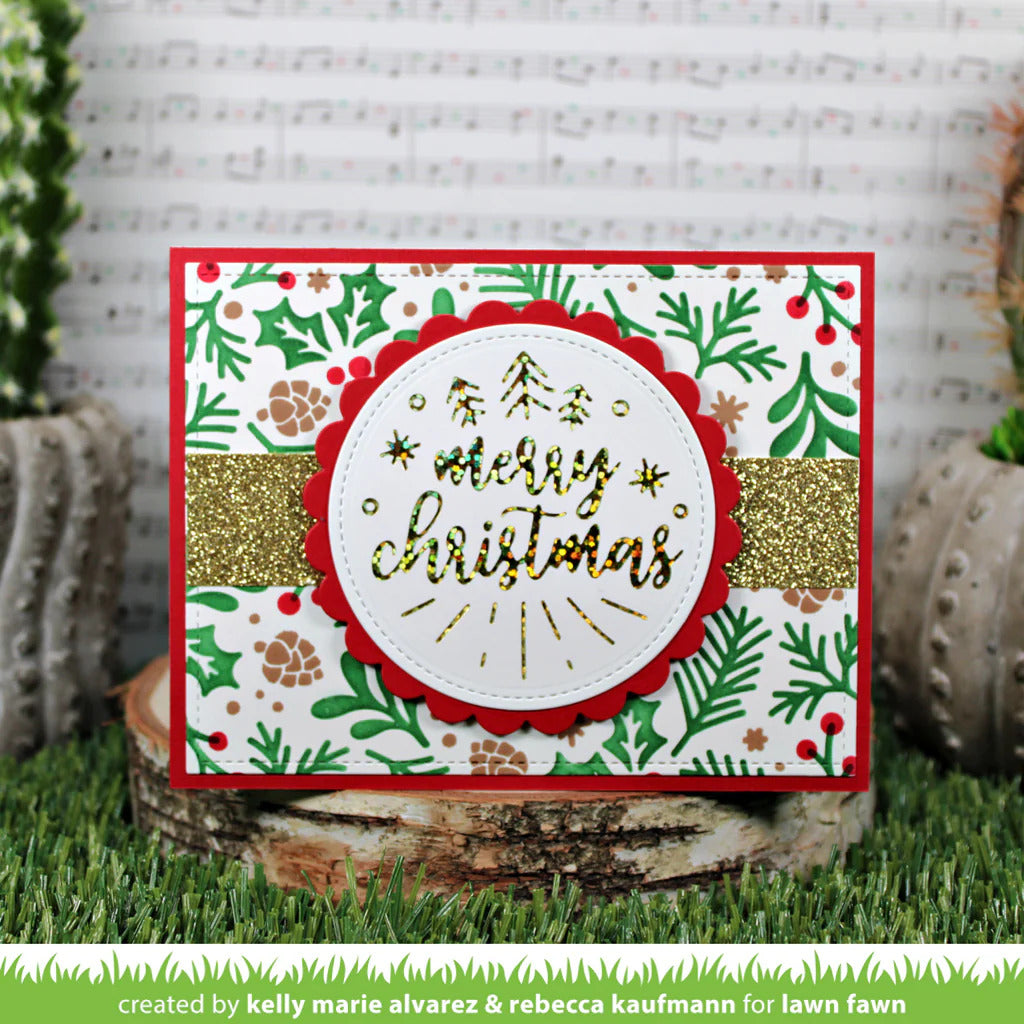 Lawn Fawn - Foiled Sentiments: Merry Christmas Hot Foil Plate