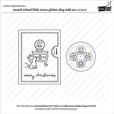 Lawn Fawn - Reveal Wheel Little Snow Globe: Dog Add-On Dies