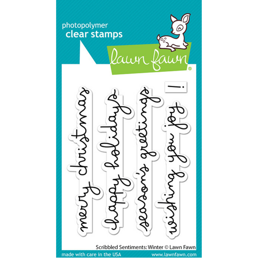 Lawn Fawn - Scribbled Sentiments: Winter