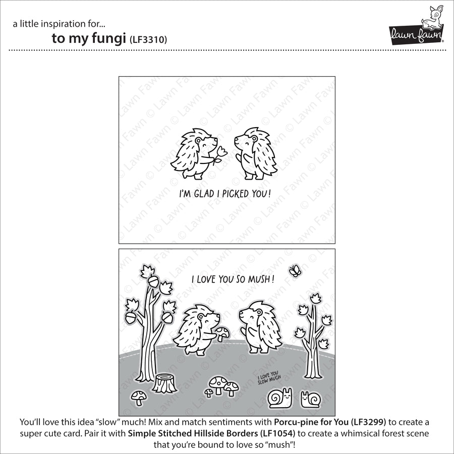 Lawn Fawn - Porcu-pine for You Stamps
