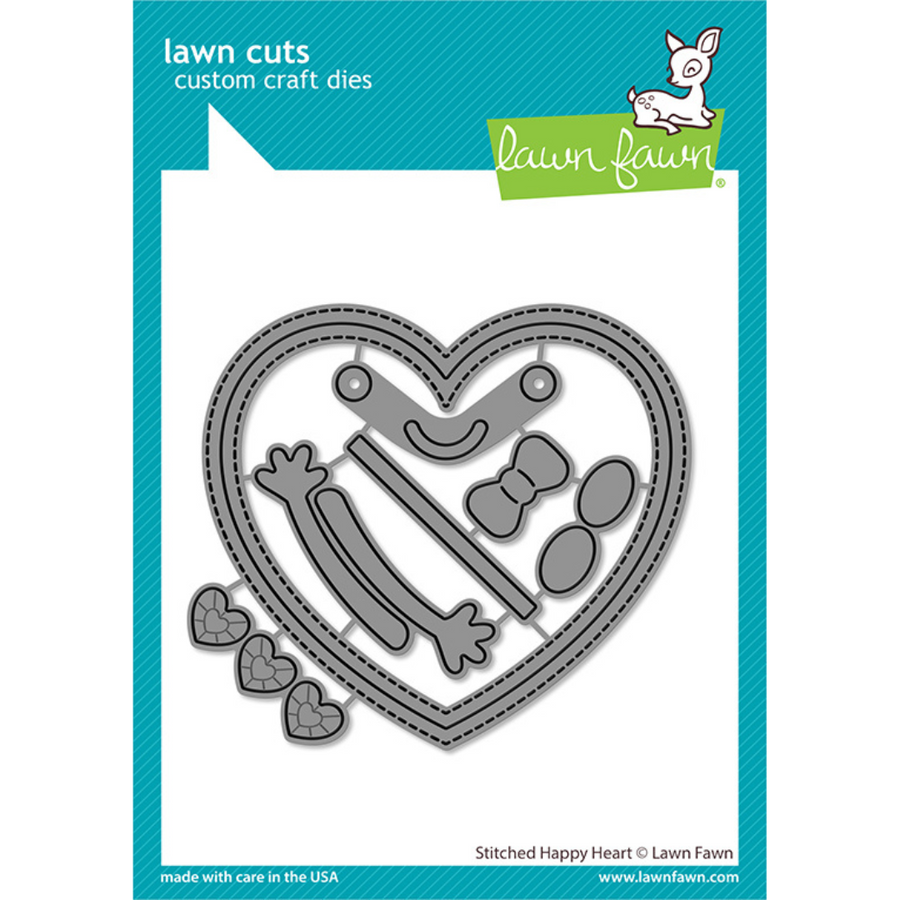Lawn Fawn - Stitched Happy Heart Dies
