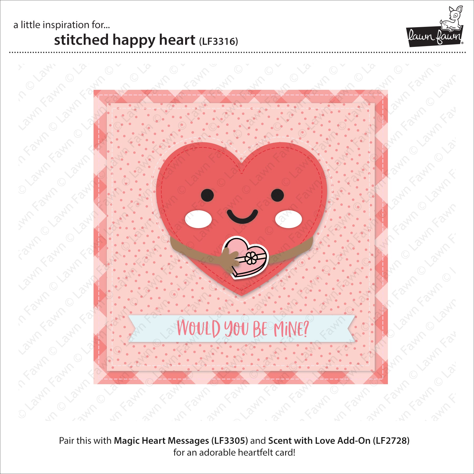 Lawn Fawn - Stitched Happy Heart Dies