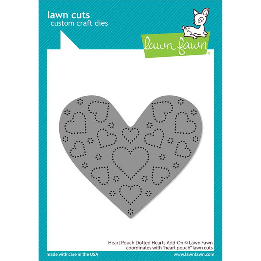 Lawn Fawn - Heart Pouch Dotted Hearts Add-On Die