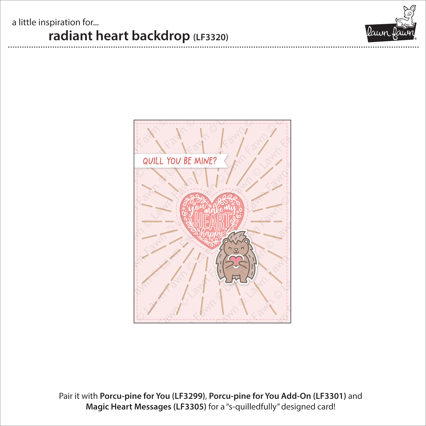 Lawn Fawn - Radiant Heart Backdrop