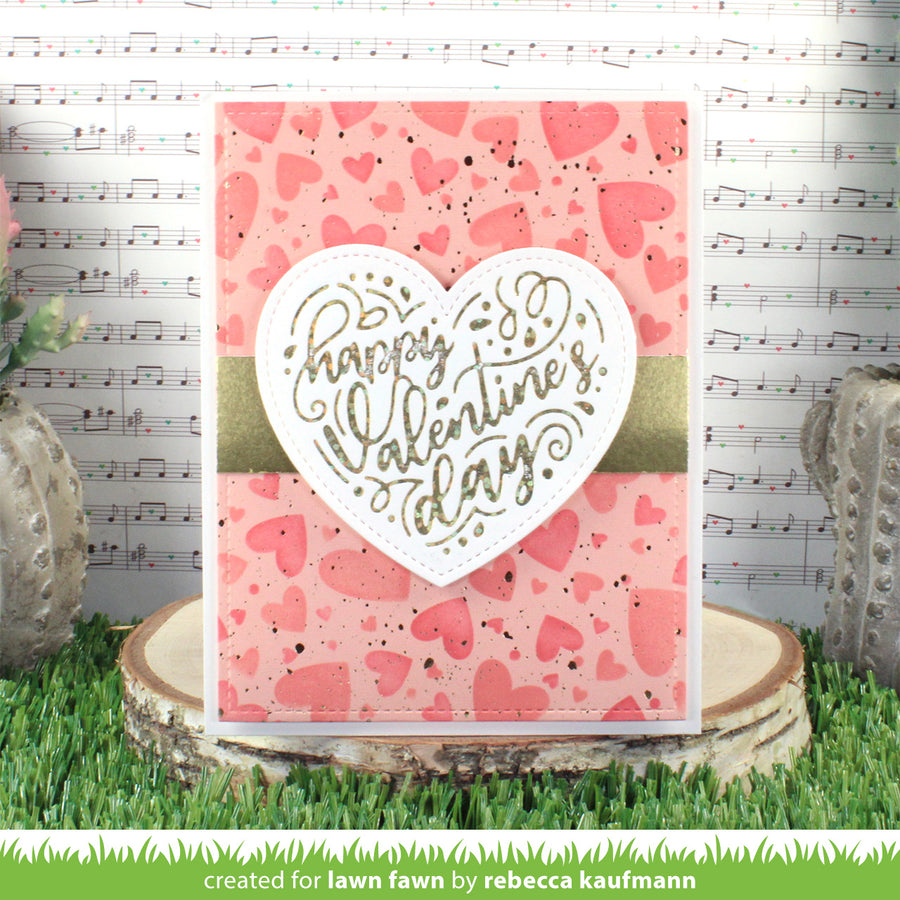 Lawn Fawn - Foiled Sentiments Happy Valentine's Day Hot Foil Plate