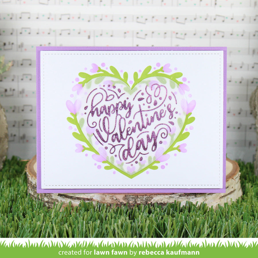Lawn Fawn - Foiled Sentiments Happy Valentine's Day Hot Foil Plate