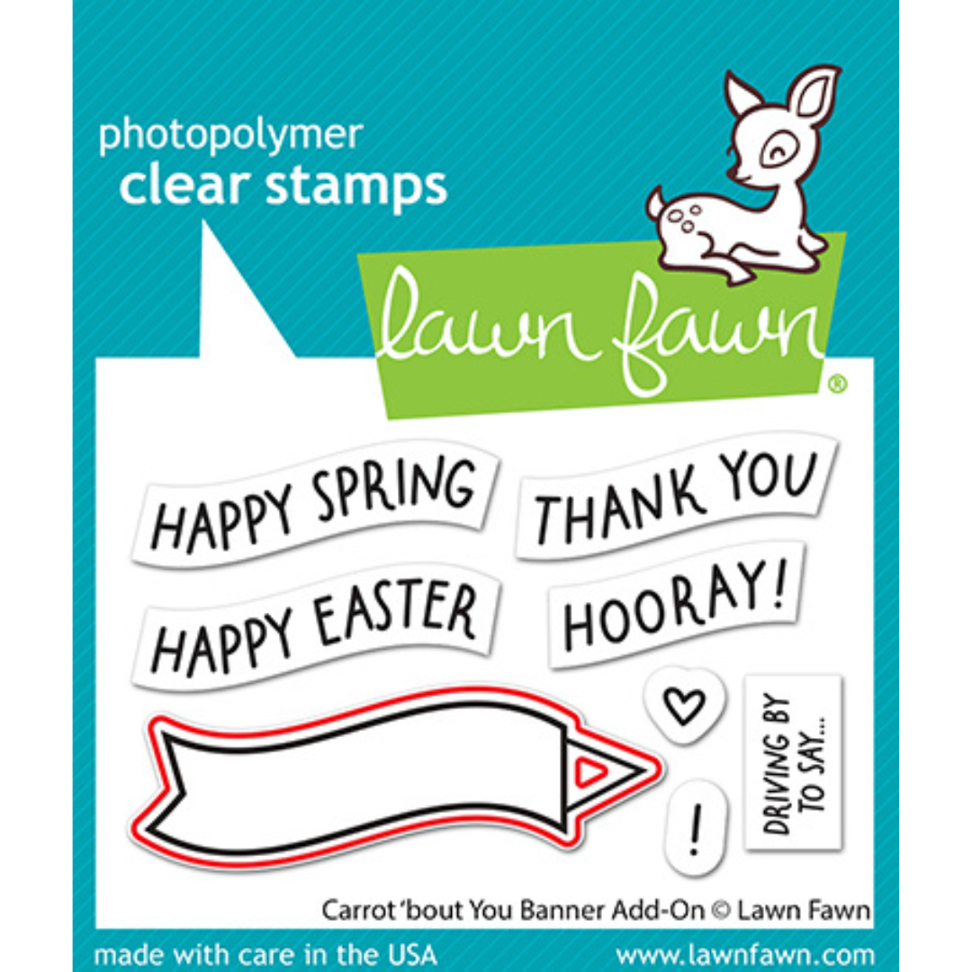 Lawn Fawn - Carrot 'Bout You Banner Add-On Dies