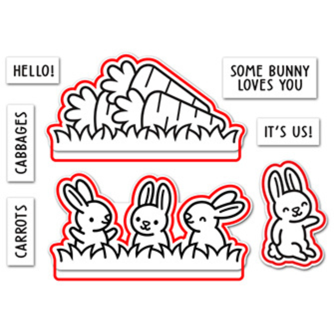 Lawn Fawn - Hay There, Hayrides! Bunny Add-On Dies
