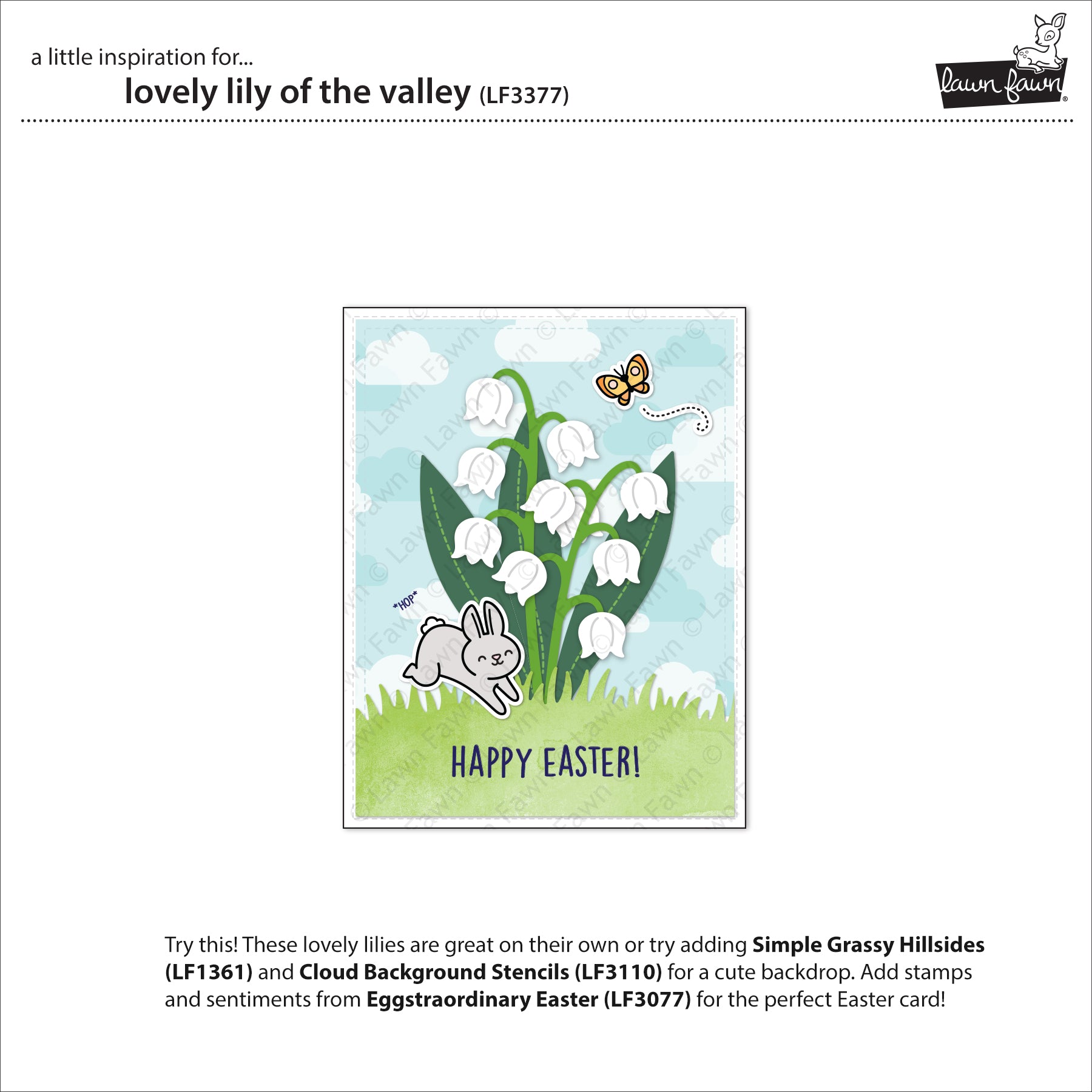 Lawn Fawn - Lovely Lily of the Valley