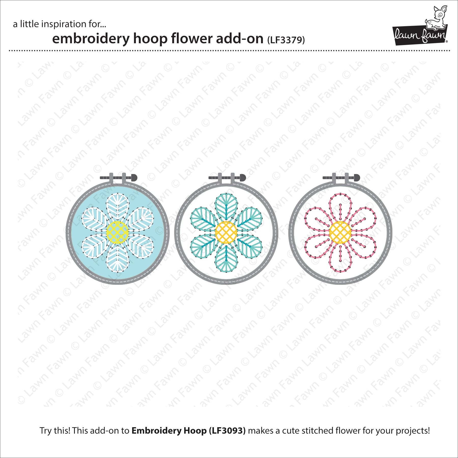 Lawn Fawn - Embroidery Hoop Flower Add-On