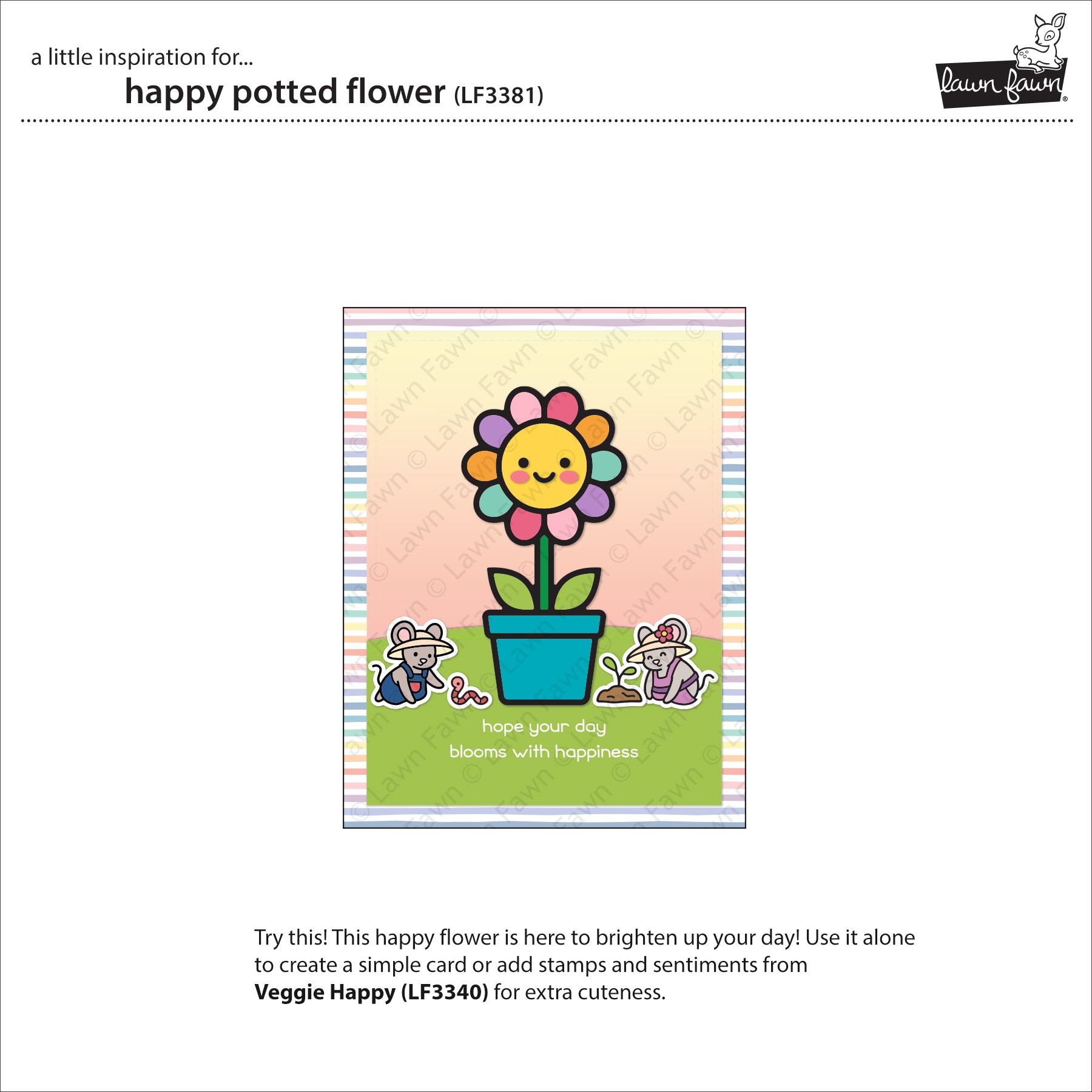 Lawn Fawn - Happy Potted Flower
