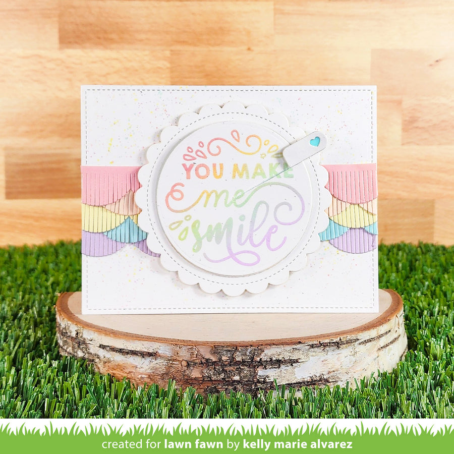 Lawn Fawn - Give it a Whirl Messages: Friends Stamps