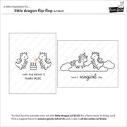Lawn Fawn - Little Dragon Flip Flop Stamps