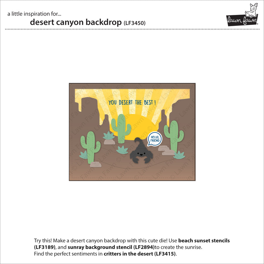 Lawn Fawn - Desert Canyon Backdrop Die