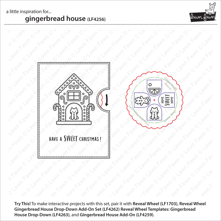 Lawn Fawn - Gingerbread House Stamps