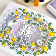 Pinkfresh Studio - Lemon Blossom Crest Stencils