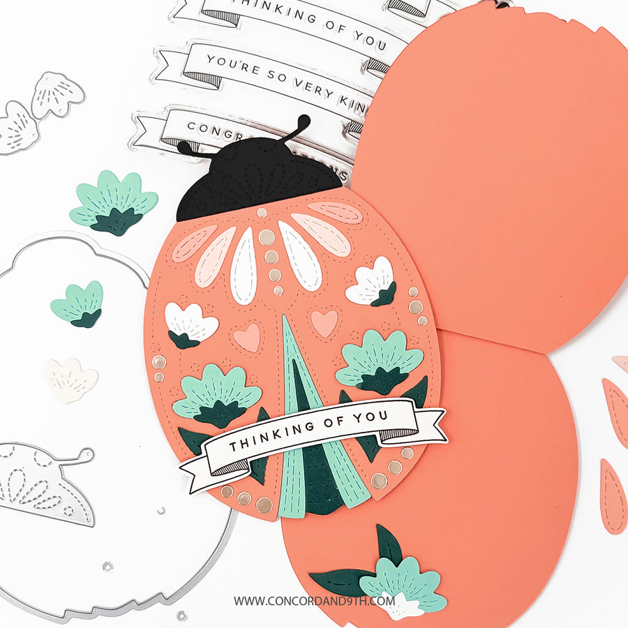 (PRE-ORDER) Concord & 9th - Lovely Ladybug Stamp Set