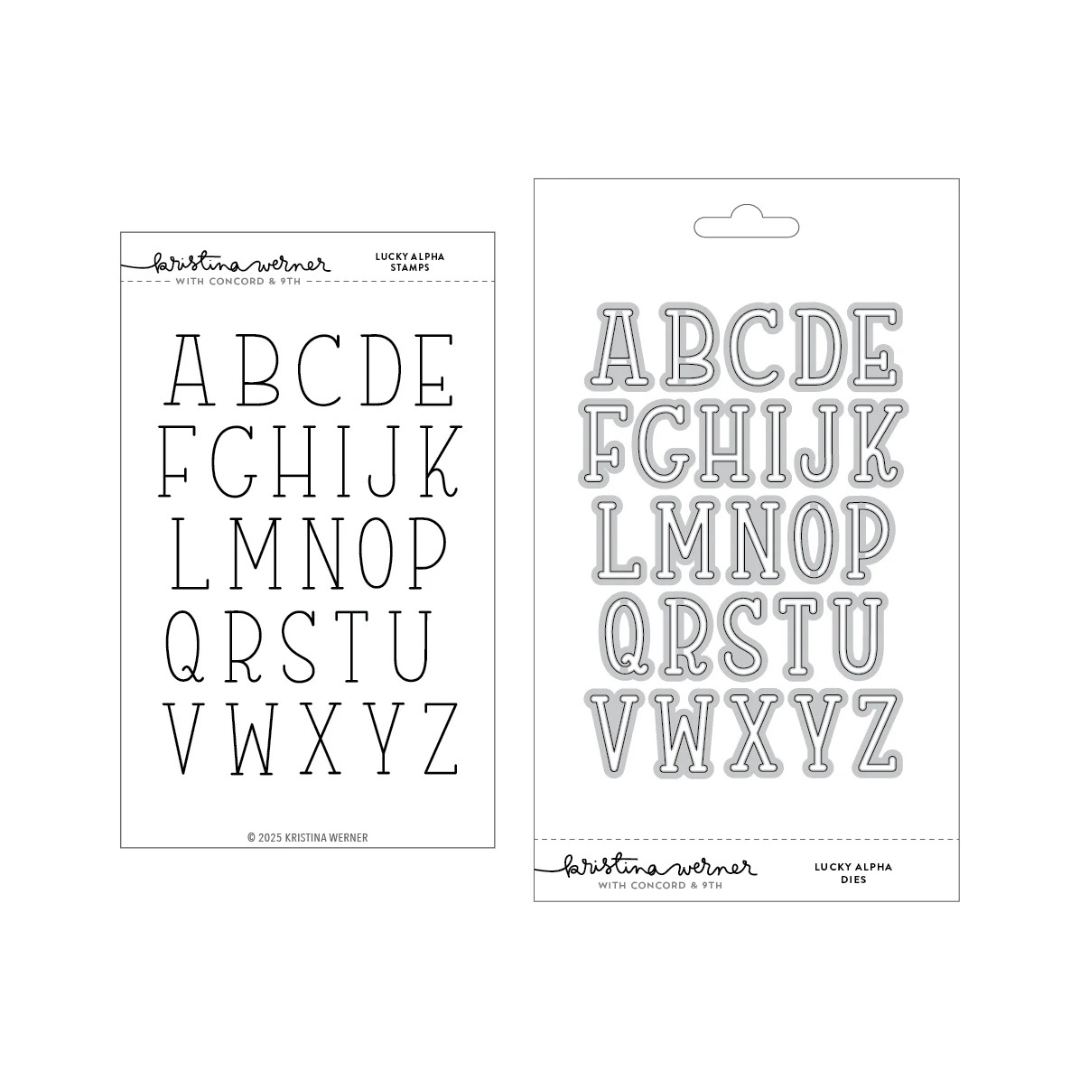Concord & 9th (Kristina Werner) - Lucky Alpha Stamp & Die Bundle