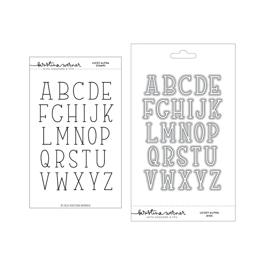Concord & 9th (Kristina Werner) - Lucky Alpha Stamp & Die Bundle