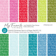 My Favorite Things - Colorful Christmas Text Paper Pad