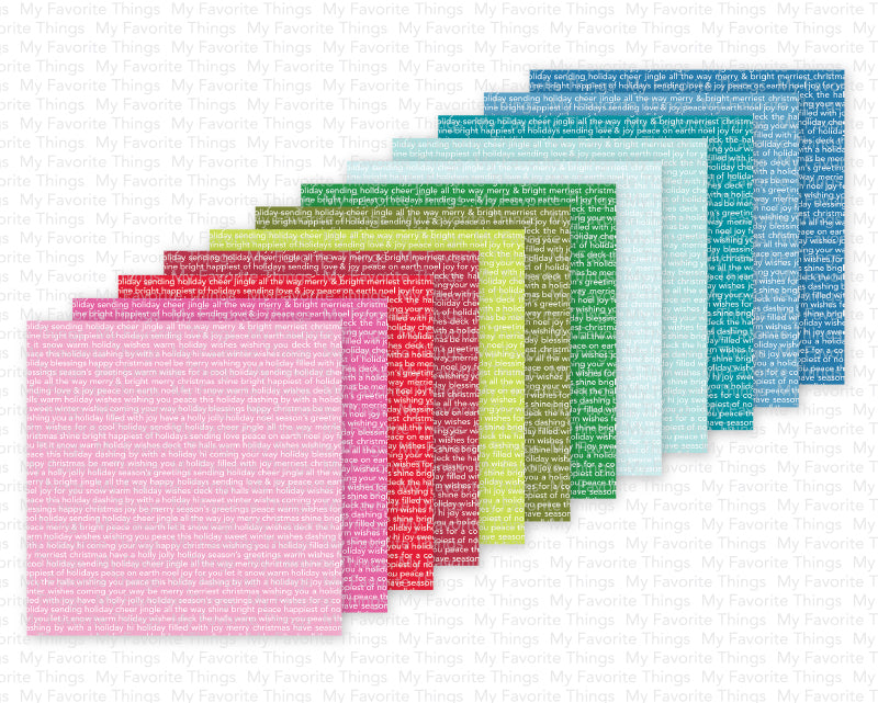 My Favorite Things - Colorful Christmas Text Paper Pad