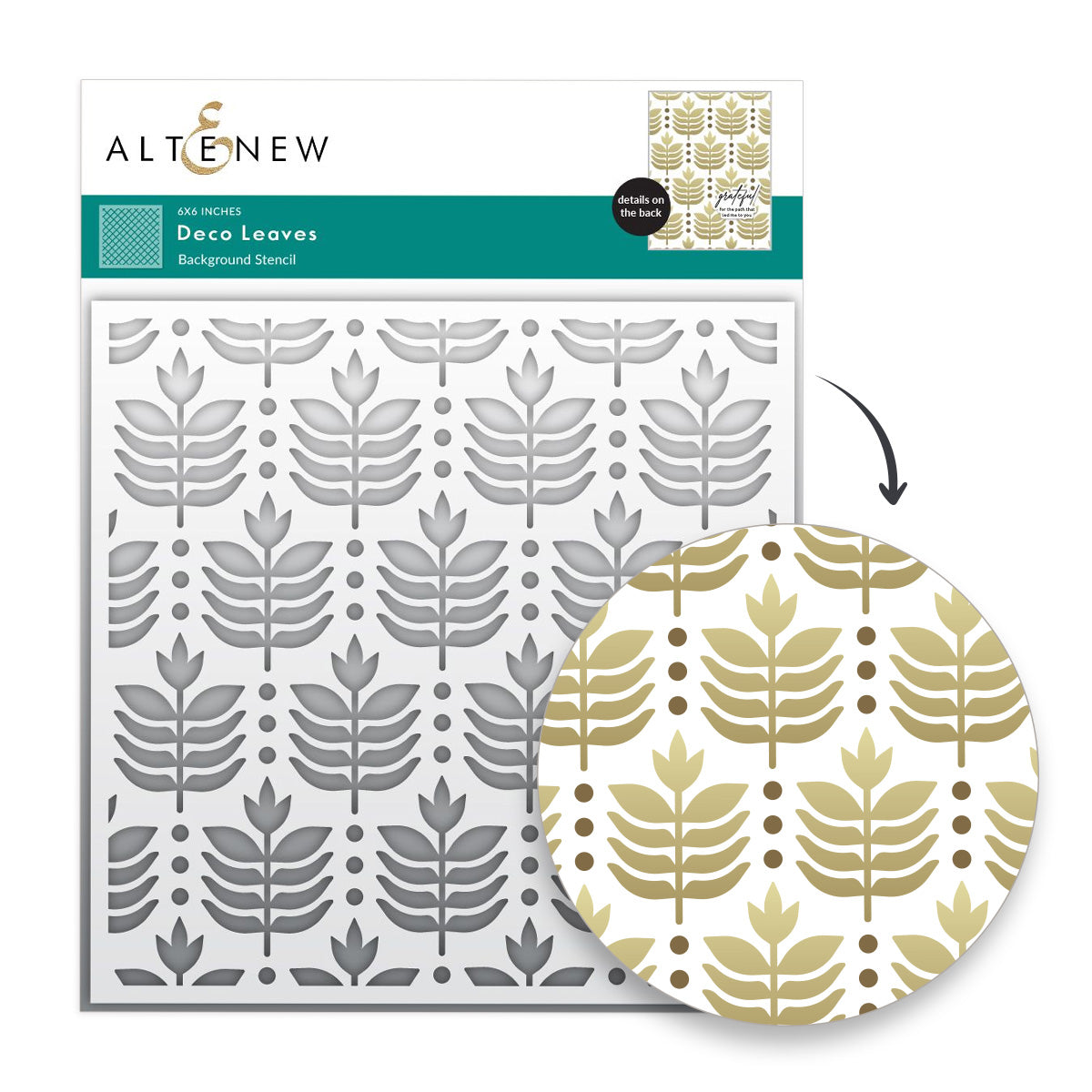 Altenew - Deco Leaves Background Stencil