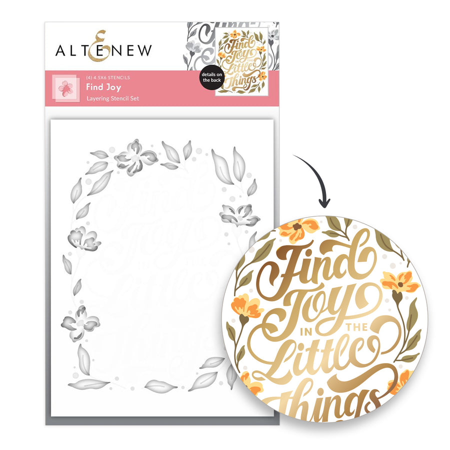 Altenew - Find Joy Layering Stencil Set (4 in 1)
