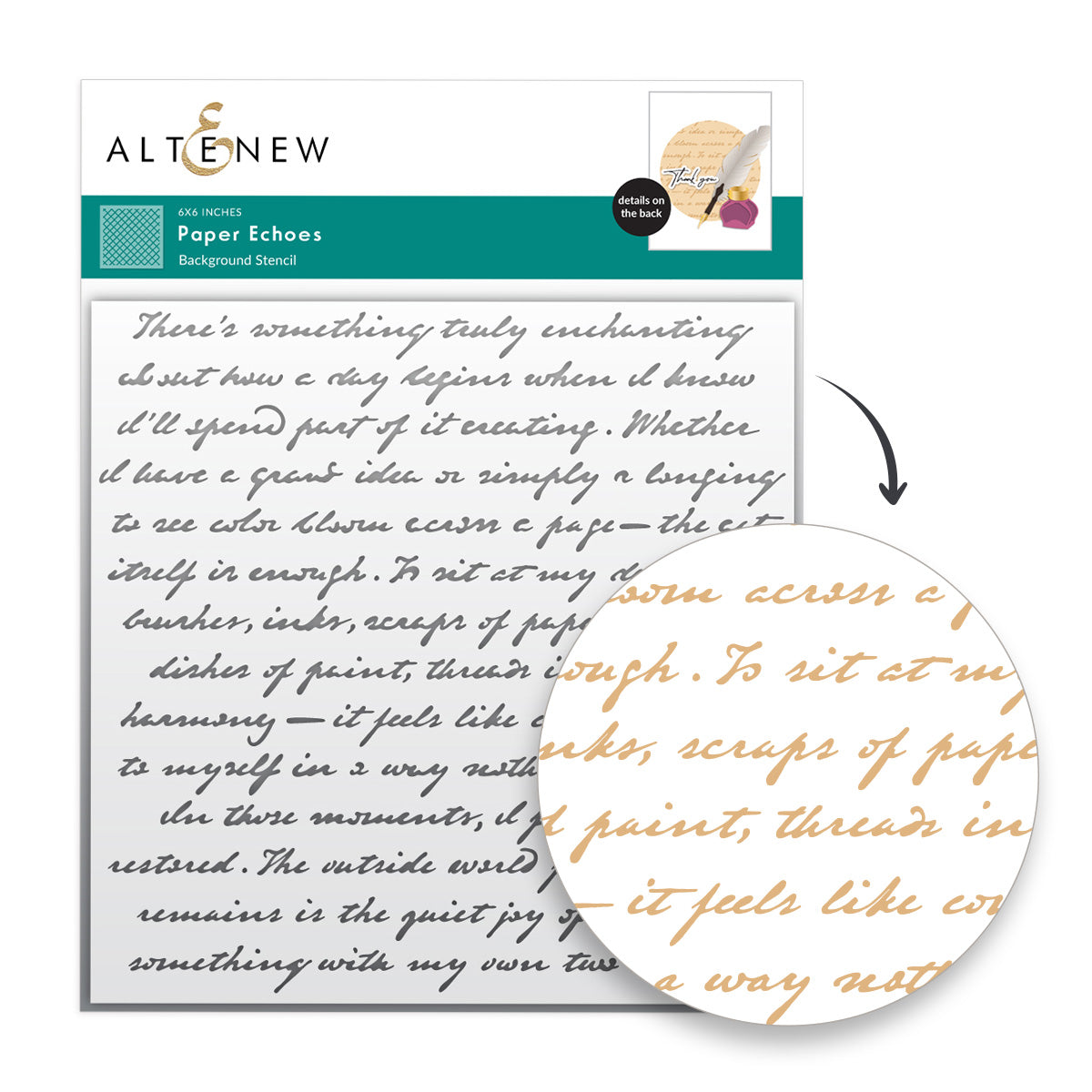 Altenew - Paper Echoes Stencil