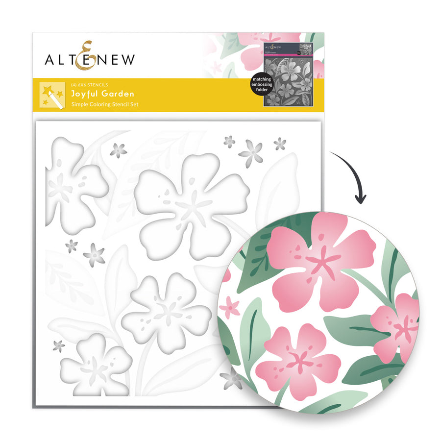 Altenew - Joyful Garden Coloring Stencil Set  (4 in 1)