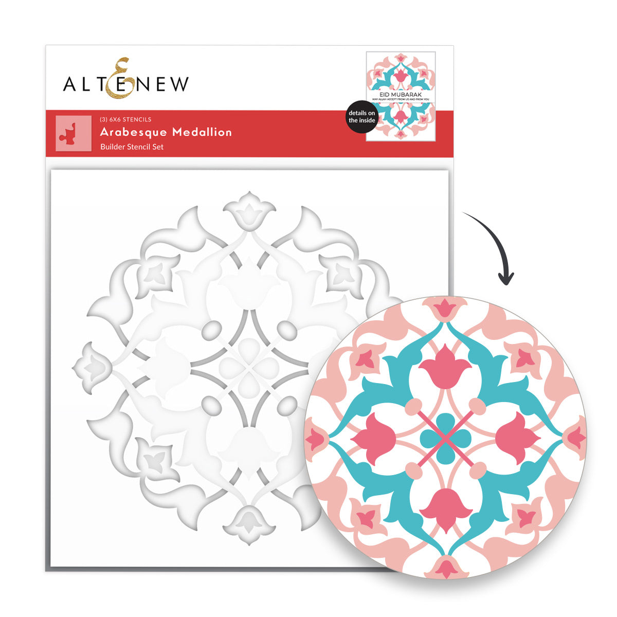 Altenew - Arabesque Medallion Builder Stencil Set (3 in 1)